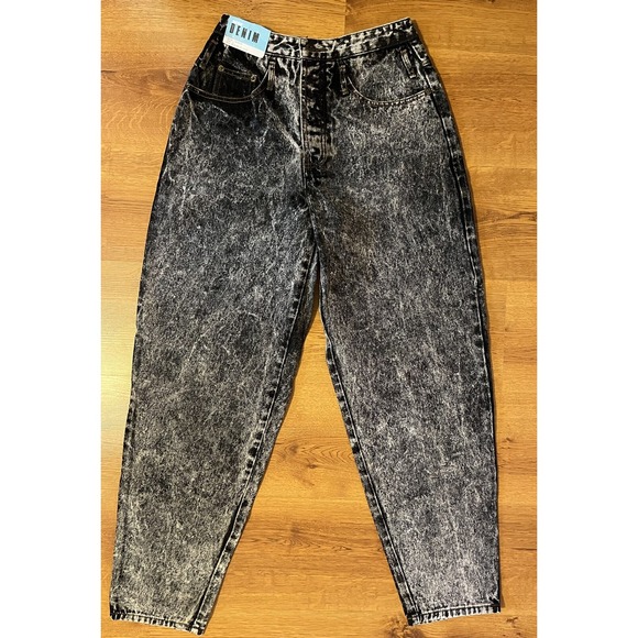 Vintage Denim Jeans Acid Wash‎ 80's Union Bay NWT Black Ice Wash Women's 11